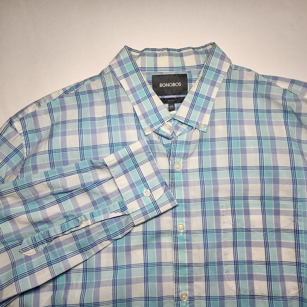 BONOBOS LONG‎ SLEEVE BUTTON DOWN SLIM FIT SIZE XXL